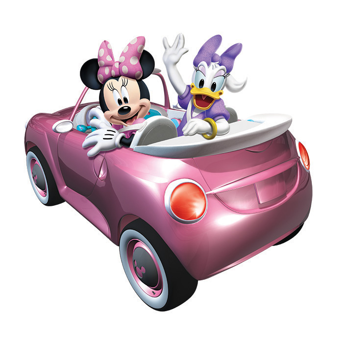 Minnie and Daisy in 3D (finished in Photoshop)